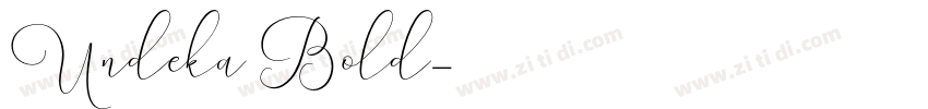 Undeka Bold字体转换